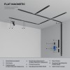 Flat Magnetic Четырёхсторонний соединитель для накладного шинопровода чёрный 85003/00 Elektrostandard
