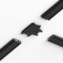 Flat Magnetic Коннектор для четырёхстороннего соединителя накладного шинопровода чёрный 85004/00 Elektrostandard