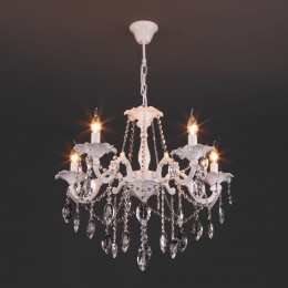 Классическая подвесная люстра 10108/5 белый Eurosvet