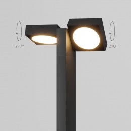 Ландшафтный поворотный светильник Twin 3000K IP54 35170/F черный Elektrostandard