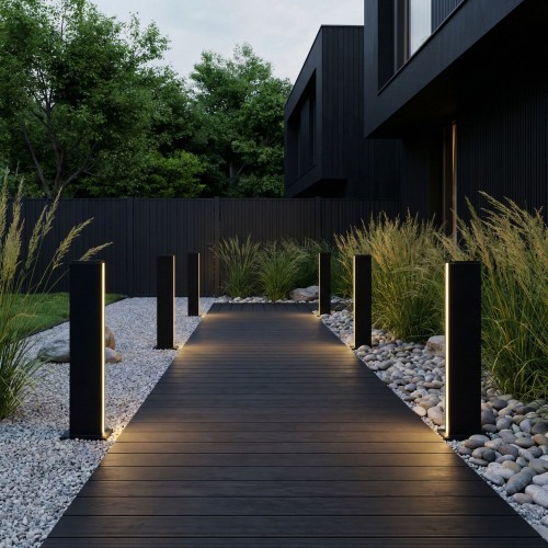 Ландшафтный светильник уличный Flat 3000K чёрный 1538 TECHNO LED черный Elektrostandard