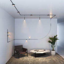 Mini Magnetic Шинопровод накладной черный Ø1200 мм 85183/00 Elektrostandard