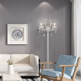 Напольный светильник с хрусталем 12205/3F белый Eurosvet