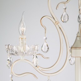 Напольный светильник с хрусталем 12205/3F белый Eurosvet