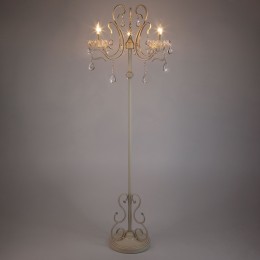 Напольный светильник с хрусталем 12205/3F белый Eurosvet
