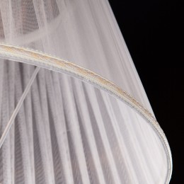 Напольный светильник с тканевым абажуром 01003/1 белый с золотом Eurosvet