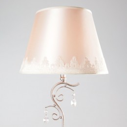 Напольный светильник с тканевым абажуром 01023/1 серебро Eurosvet