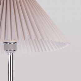 Напольный светильник с тканевым абажуром 01133/1 хром/серый Eurosvet