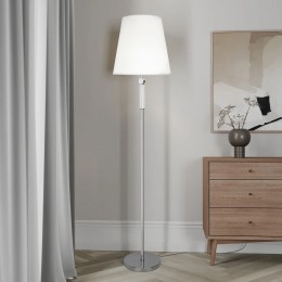 Напольный светильник с тканевым абажуром 01146/1 хром Eurosvet