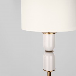 Напольный светильник с тканевым абажуром 01154/1 латунь Eurosvet