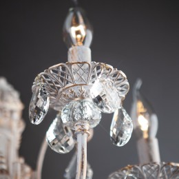 Настенный светильник с хрусталем 3305/3  белый с золотом Eurosvet