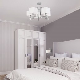 Настенный светильник с тканевым абажуром 60115/1 хром Eurosvet