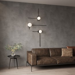 НАСТЕННЫЙ СВЕТИЛЬНИК СО СТЕКЛЯННЫМ ПЛАФОНОМ 40034/1 черный жемчуг Eurosvet