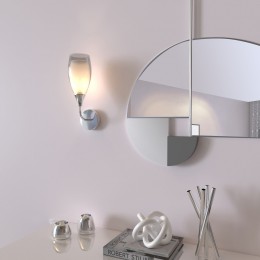 Настенный светильник со стеклянным плафоном 50285/1 хром Eurosvet