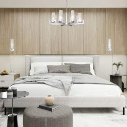 Настенный светильник со стеклянным плафоном 60133/1 серебро Eurosvet