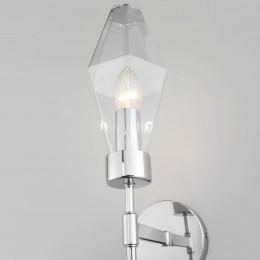 НАСТЕННЫЙ СВЕТИЛЬНИК СО СТЕКЛЯННЫМ ПЛАФОНОМ 60143/1 хром Eurosvet