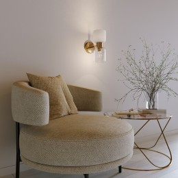 Настенный светильник со стеклянными плафонами 60118/2 латунь Eurosvet