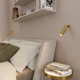 Настенный светодиодный светильник в стиле лофт 20143/1 LED латунь Eurosvet