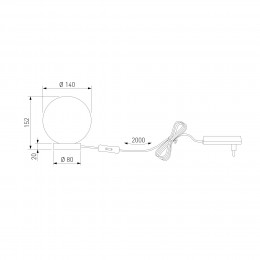 Настольная лампа со стеклянным плафоном ручной работы 1_102 Bogate's