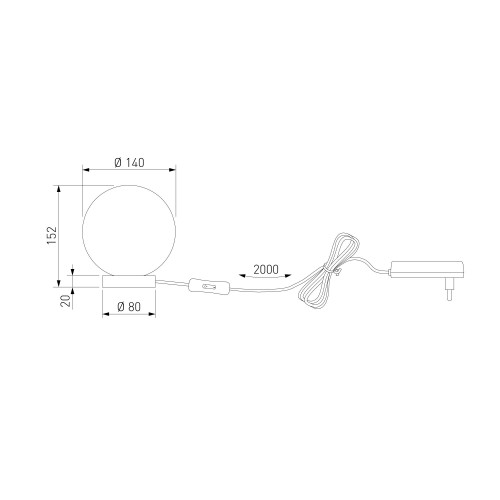 Настольная лампа со стеклянным плафоном ручной работы 1_102 Bogate's