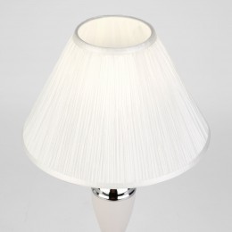 Настольный светильник с тканевым абажуром 008 белый Eurosvet