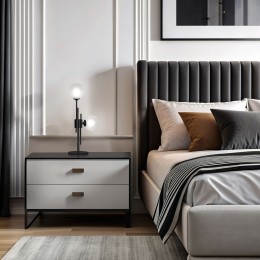 Настольный светильник со стеклянными плафонами 01383/2 черный Eurosvet