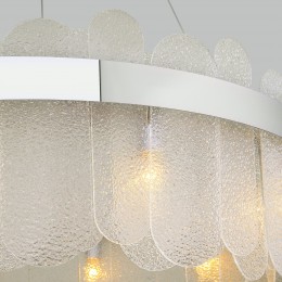 Подвесная люстра с фактурным стеклом 333/10 хром Bogate's