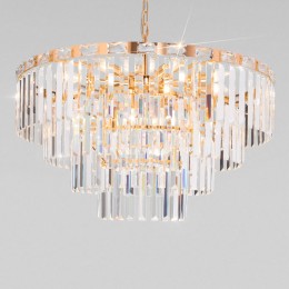 Подвесная люстра с хрусталем 10130/10 золото Eurosvet