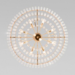 Подвесная люстра с хрусталем 10130/10 золото Eurosvet