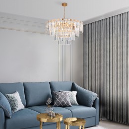 Подвесная люстра с хрусталем 10130/10 золото Eurosvet