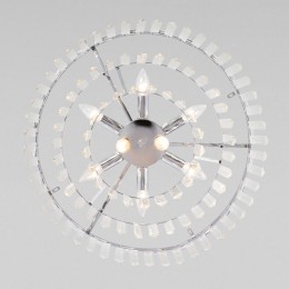 Подвесная люстра с хрусталем 10130/8 хром Eurosvet