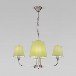 Подвесная люстра с тканевыми абажурами 60153/6 никель Eurosvet
