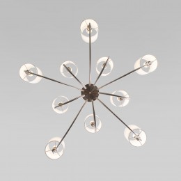 Подвесная люстра с тканевыми абажурами 60164/10 никель Eurosvet