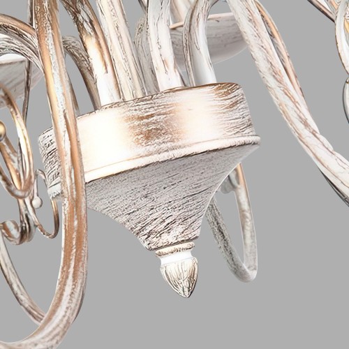 Люстра подвесная классика 22404/8 белый с золотом Eurosvet