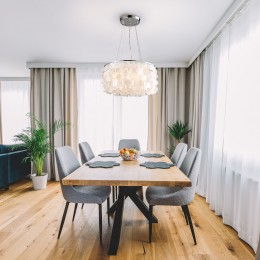 Подвесной светильник с перламутром 60005/4 хром Eurosvet