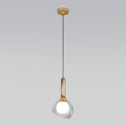 Подвесной светильник со стеклянным плафоном 50188/1 золото Eurosvet