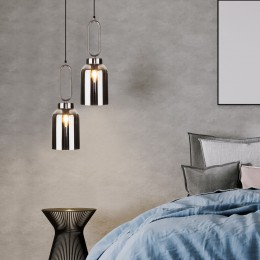 Подвесной светильник со стеклянным плафоном 50229/1 дымчатый Eurosvet