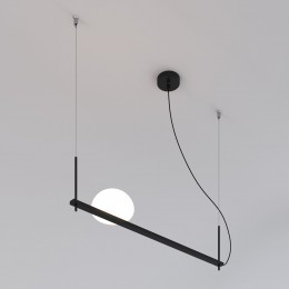 Подвесной светильник со стеклянным плафоном 70145/1 черный Eurosvet