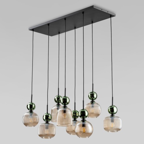 Подвесной светильник со стеклянными плафонами 11151 Sophia Green Cognac TK Lighting