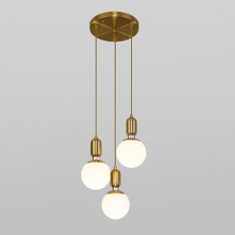 Подвесной светильник со стеклянными плафонами 50151/3 латунь Eurosvet