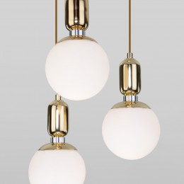 Подвесной светильник со стеклянными плафонами 50151/3 золото Eurosvet