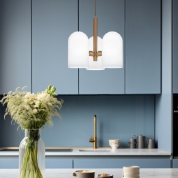 Подвесной светильник со стеклянными плафонами 50357/3 латунь Eurosvet