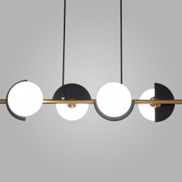 Подвесной светильник со стеклянными плафонами 70149/4 черный/латунь Eurosvet