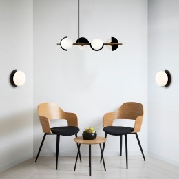 Подвесной светильник со стеклянными плафонами 70149/4 черный/латунь Eurosvet