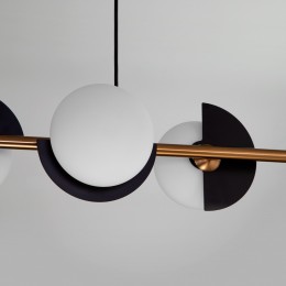 Подвесной светильник со стеклянными плафонами 70149/4 черный/латунь Eurosvet