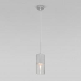 Подвесной светильник в стиле лофт 50233/1 серебро Eurosvet