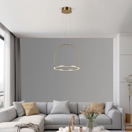 Подвесной светодиодный светильник с регулировкой цветовой температуры и яркости 90322/1 латунь Eurosvet