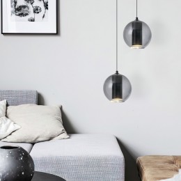 Подвесной светодиодный светильник со стеклянным плафоном 50258/1 LED дымчатый Eurosvet