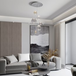 Подвесной светодиодный светильник со стеклянными плафонами 50230 LED Eurosvet