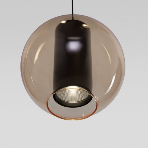 Подвесной светодиодный светильник со стеклянными плафонами 50258/3 LED дымчатый/ бежевый/ шоколад Eurosvet
